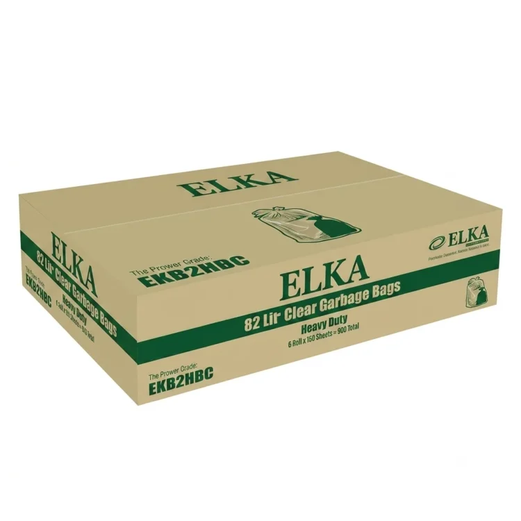 ELKA 82L Clear Heavy Duty Garbage Bags